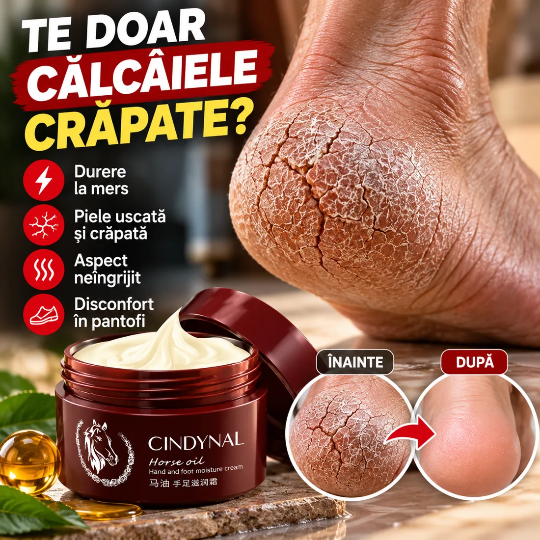 Te dor călcâiele crăpate?